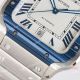 GF Factory Cartier Santos de Blue PVD w QuickSwitch Watch 9015 Movement White Dial (4)_th.jpg